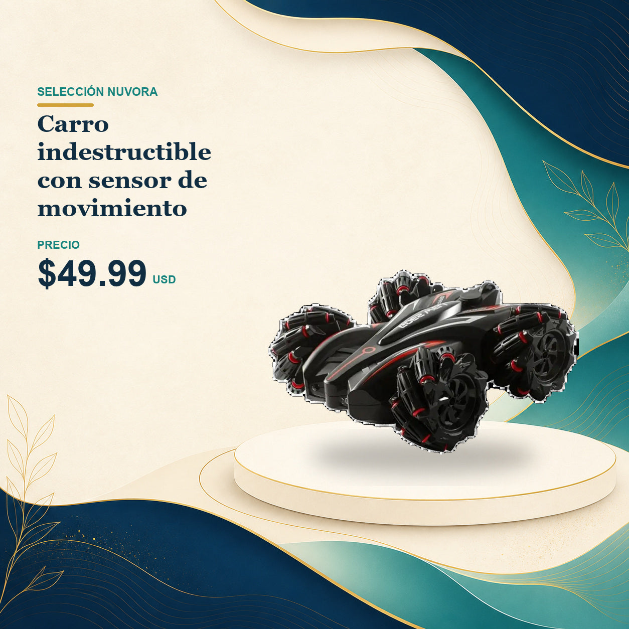 Carro indestructible con sensor de movimiento - $49.99