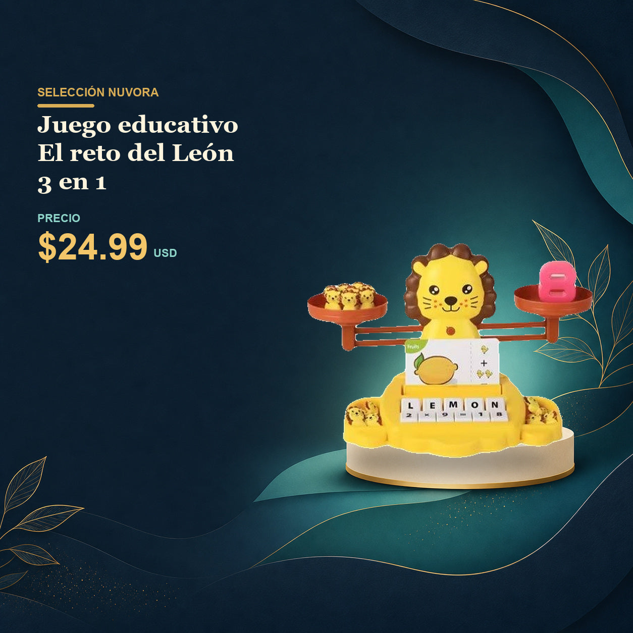 Juego educativo El reto del León 3 en 1 - $24.99