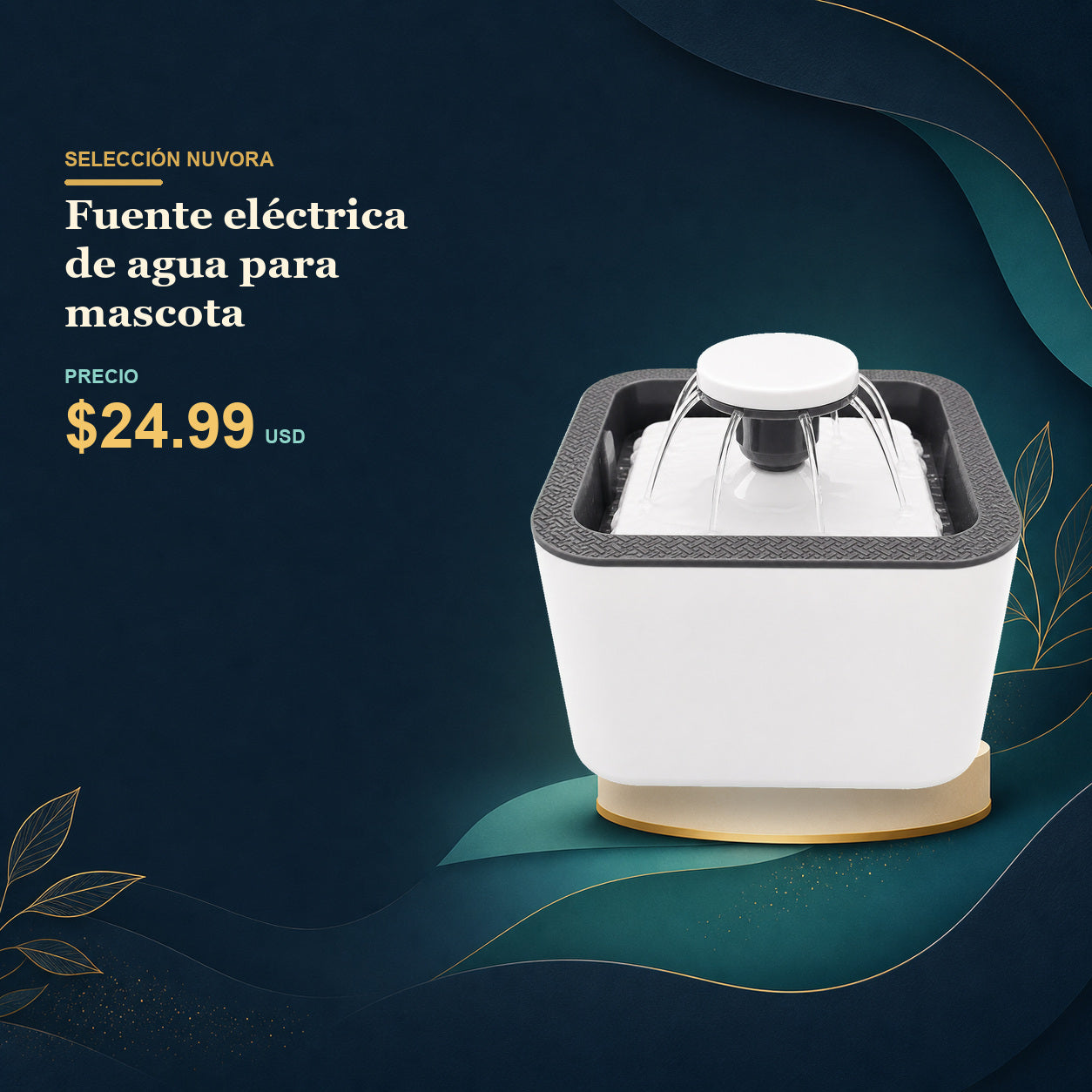 Fuente eléctrica de agua para mascota - $24.99