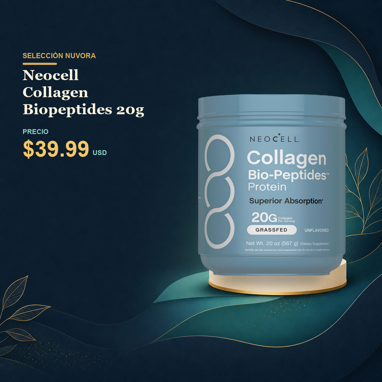 Neocell Collagen Biopeptides 20g - $39.99