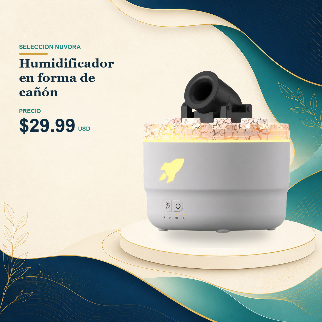 Humidificador en forma de cañón - $29.99