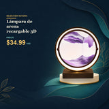 Lámpara de arena recargable 3D - $34.99