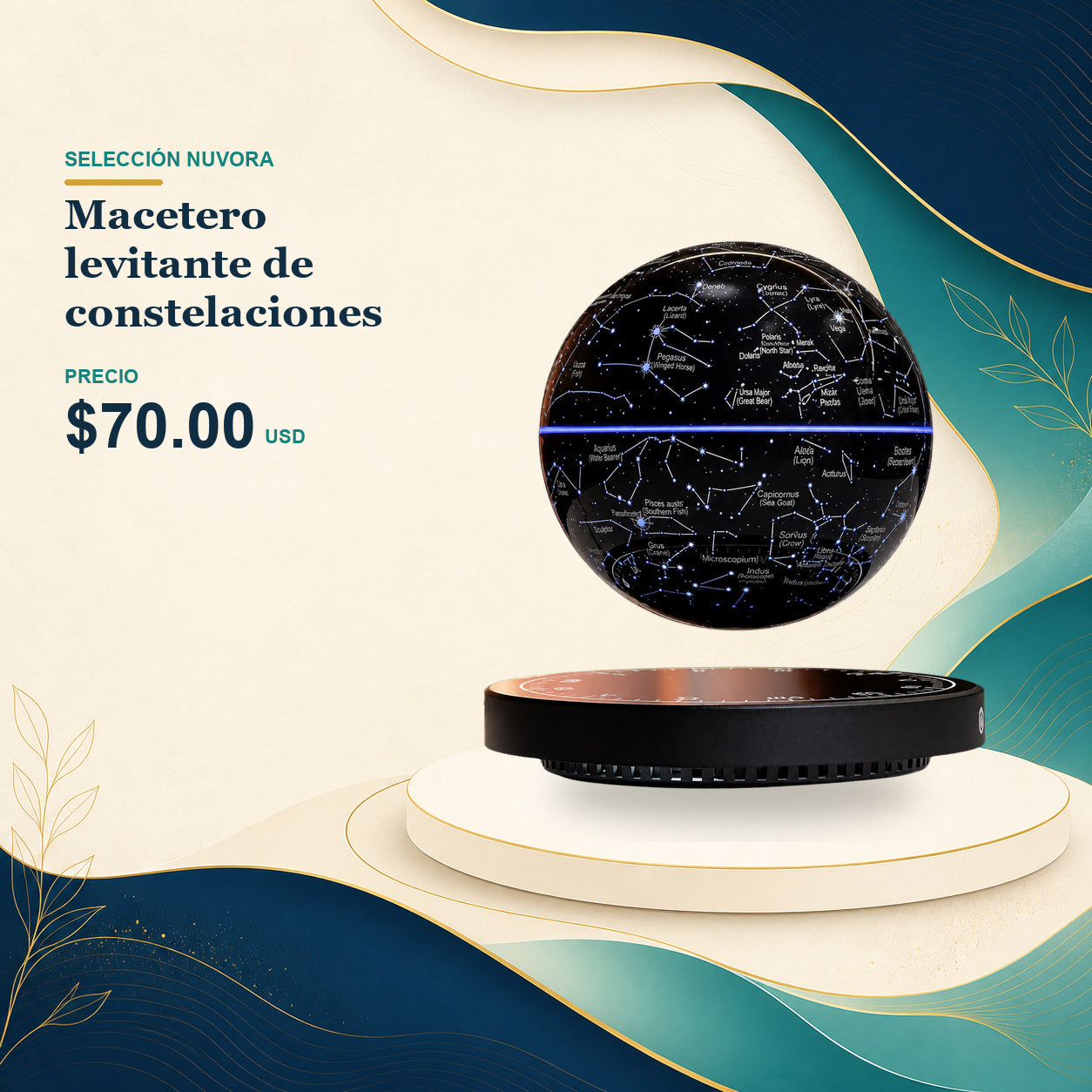 Macetero levitante de constelaciones - $70.00
