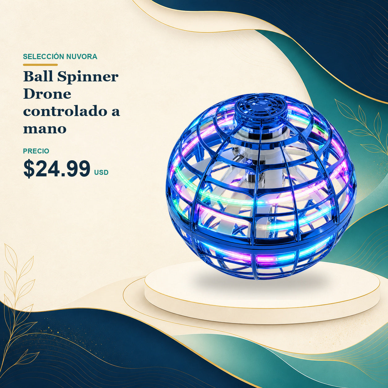 Ball Spinner Drone controlado a mano - $24.99