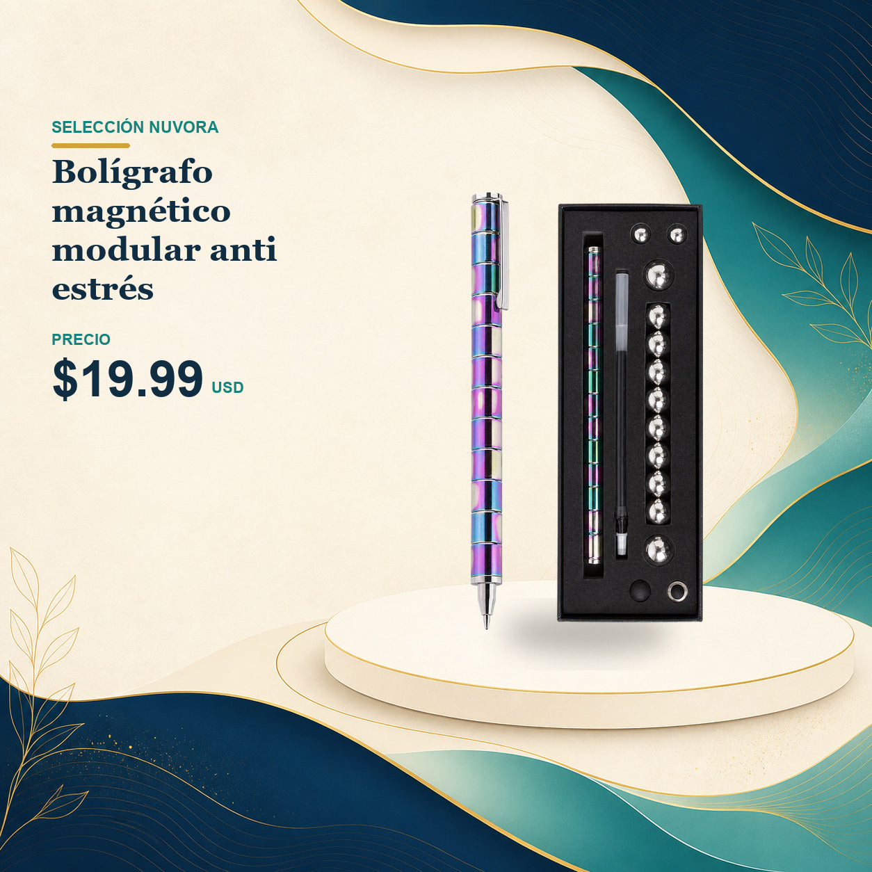 Bolígrafo magnético modular anti estrés - $19.99