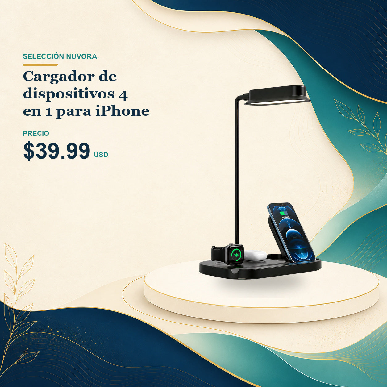 Cargador de dispositivos 4 en 1 para iPhone - $39.99